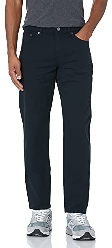 Amazon Essentials Men's 5-Pocket Stretch Twill Pants, Black, 36W x 30L