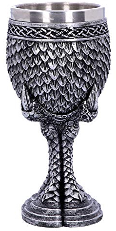 Nemesis Now U4708P9 Verre en résine et acier inoxydable Motif griffe de dragon Gris 16,7 cm