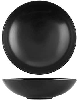H&H Denver 6 platos hondos de Cerámica STW Negro 20 Cm