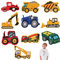 10-teiliges Fahrzeug-Flicken-Set, Kann genäht/gebügelt werden Gestickter Stoffaufnäher,Aufbügelflicken für Kinder, geeignet für Jeans, Jacken, Hemden, Hüte usw.