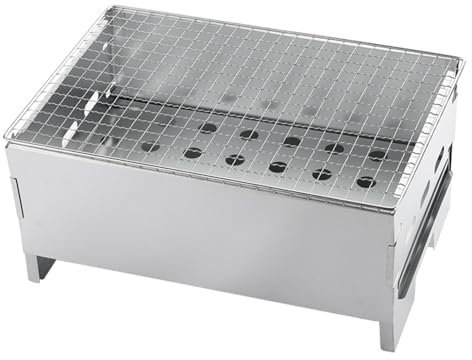 Barbecue au charbon de bois, barbecue de table, portable, appareil de cuisson d'extérieur avec pièces amovibles pour barbecue, camping, randonnée, pique-nique, voyage, randonnée