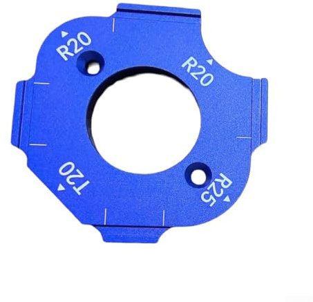 Gabarit de défonceuse de rayon – Modèles de rayon d'angle rond – Gabarit de positionnement d'angle d'arc R10 R15 Plaque de support double limite (RT20)