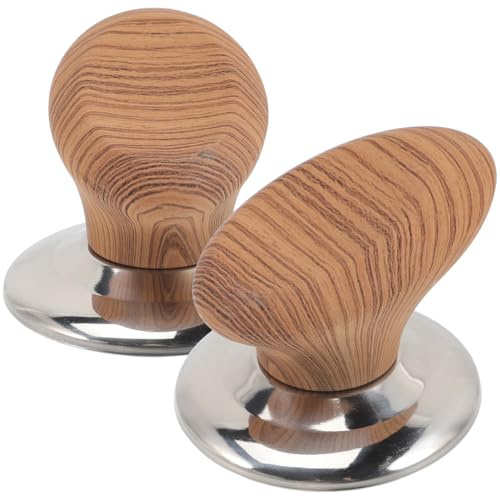 Zerodeko Pot Lid Knobs Replacement Set of 2 Heat Resistant Cooking Pot Handles for Pans and Saucepan Lids Easy Grip Lid Handles