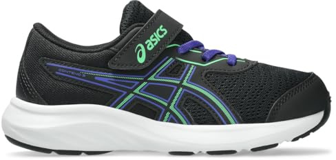 ASICS Boys Contend 9 Ps Sneaker, Black Vital Green, 9 UK