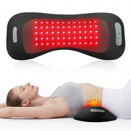 FliKEZE 4 en 1 Cojín de Masaje Lumbar con Luz Roja 5000mAh