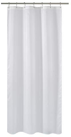 N&Y HOME White Fabric Shower Curtain with Eyelets 42 x 78 (107cm x 198cm)