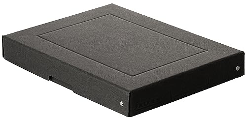 Original Falken 5er Pack PureBox Black. Made in Germany. 40 mm hoch DIN A4. Aufbewahrungsbox mit Deckel aus stabilem Recycling-Karton Blauer Engel Vegan Geschenkbox Transportbox Schachtel Allzweckbox