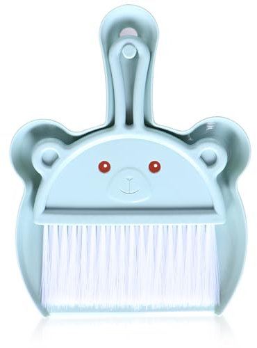 Acooruiteng Kleine Besen und Kehrschaufel Set Snap-On Design Mini Besen und Kehrschaufel Set Handbesen und Kehrschaufel Set Klein Kehrschaufel und Besen Set Mini Kehrschaufel und Besen Set für