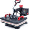 CREWORKS 12x15 Heat Press Machine, 360 Degree Swing Away Shirt Printing Machine with Digital Control, 30x38cm Multipurpose Shirt Press Machine with Dual Heating Tubes for Pillow Case Mouse Pad Bag