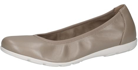Caprice Bailarinas de Cuero para Mujer, Perlato de Piedra, 39 EU