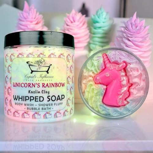 Unicorn's Rainbow Whipped Soap | Luxurious Kaolin Clay Body Wash | Stocking Fillers | Shower Fluff | Shaving Foam | Unicorn Rainbow | Seasonal Gifts | Valentine's Day Gifts | Mother's Day Gifts