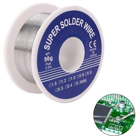 Lötzinn Mit Flussmittel,1 Mm 100g Lötdraht,Zinndraht,Soldering Wire,Solder Mit Kolophonium,Lötdraht Für Elektronischen Elektrolöten Heimwerken Und Reparatur