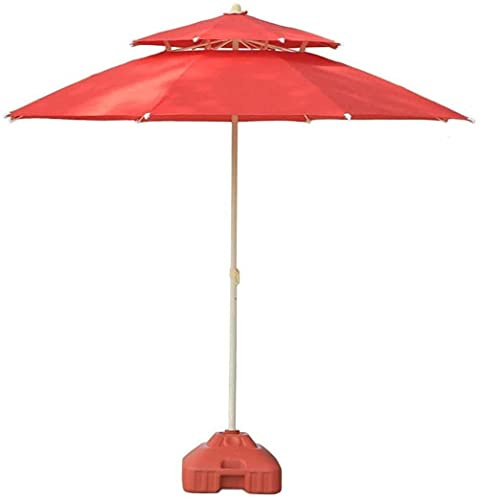 Sun Parasol Umbrella Garden Parasols 7.5' Double Top Outdoor Patio Sun Umbrella, Perfect For Outdoor Yard, Beach Commercial Event Market, g, Pool Side