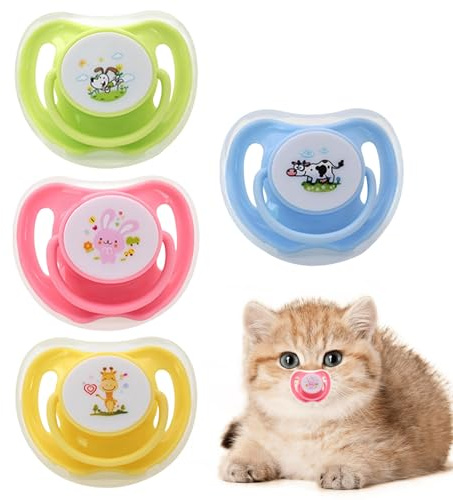 Pet Comfort, Small Cat Dog Teething Nipple, Young Suckling Device, Safe Protective Storage Cover, Soft Mouthpiece Behavioral Tool, Aid for Weaning Baby Animals, Blue Shade for Kittens