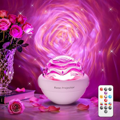 PIKOY Teenager Mädchen Geschenke 11 Jahre,Rose Sunset Lampe Polarlicht Projektor Sternenhimmel 15 Farben,Timer & Dimmbar Indirekte Beleuchtung Gaming,Schlafzimmer,Teenager Mädchen Geschenke 4-12 jahre