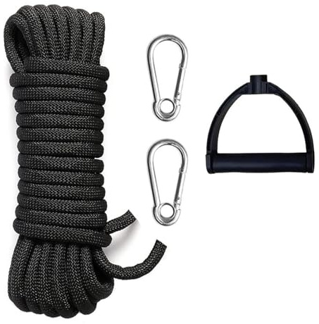 PEPWE Wakeboard Corde de remorquage en nylon pour sports nautiques avec poignée et mousqueton, facile à utiliser, ligne de sport avec poignée, corde de ski