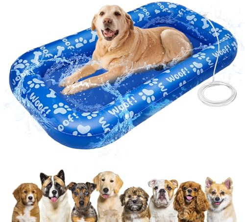 Yaskyly Dog Float for Pool Pets Float Raft Dogs Paddling Pool Floats Inflatable Dog Floats for Pool Large Pet Swimming Pool Floats Toys for Small Medium Large Dogs Puncture Proof