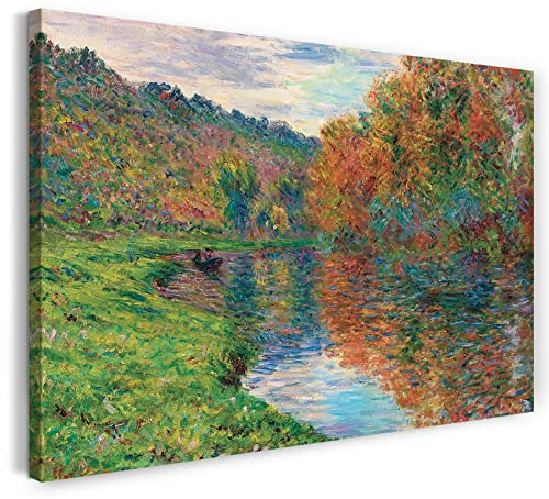 Printed Paintings Impresión sobre Lienzo (120x80cm): Claude Monet - El Brazo de Jeufosse, otoño.