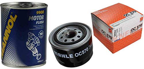MAHLE/KNECHT OC 570 Filtre à huile d'origine + rinçage moteur SCT Flush