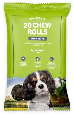 by Amazon - Leckerlis für Hunde - 20 Kaurollen mit Hühneraugen, 200 g