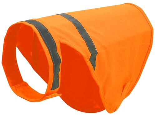 Reflektierende Hundeweste, Fleece-Hundeweste, 3 Größen für Hunde mit einem Gewicht von 8 bis 120 Pfund, Blaze Orange, Fluoreszierende Warnweste für Haustiere, schützt vor Auto- und Jagdunfällen