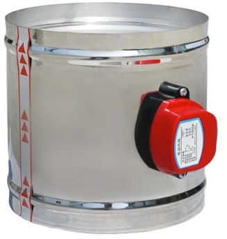 CDMUIIAI 150mm Stainless Steel air Damper Valve 220V Electric air Duct Motorized Damper for 6 Ventilation Pipe Valve