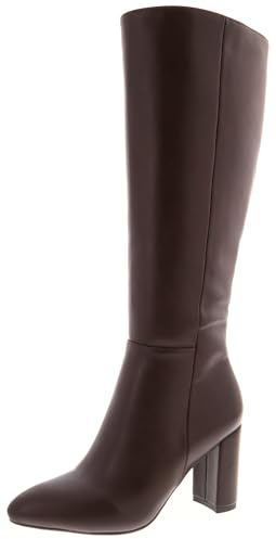 TruFox Klassische Damen-Stiefel, kniehoch, Blockabsatz, modische Stiefel, Braun, 40.5 EU