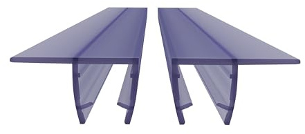 2pz Guarnizione Box Doccia Gocciolatoio Verticale PVC F-Shape per vetro 4mm 5mm 6mm Lunghezza 200cm Baffo 16mm Design Italiano Facile da Installare Packaging Ultraresistente Riducibile