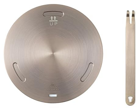 Piastra per diffusore di calore da 28 cm, piastra convertitore per piano cottura a induzione, in acciaio inox, adattatore per cottura a induzione elettrica, piastra per piano cottura a gas elettrico