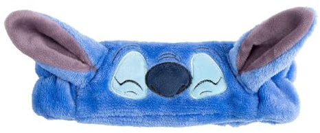 Disney – Fascia Trucco Stitch in Morbido Tessuto | Headband per Skincare, Make Up e Detersione Viso | Accessori Donna e Ragazza con Orecchie 3D | Licenza ufficiale [3235 Blu 3D]