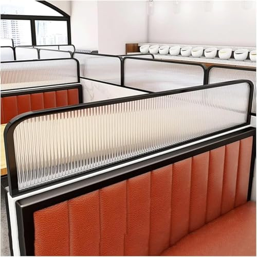 Elegant randig glasskiljevägg 50 x 110 cm – halvprivat barskärm för matsalar, idealisk dekorativ lösning för restauranger och kaféer (30 x 110 cm)