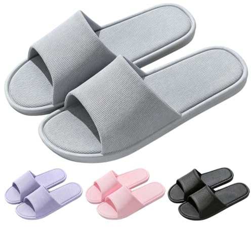 Zimoer Tofflor Kvinnor Män Sommar Dusch Tofflor Bekväma Sandaler Pool Strand Svettsäker Slide Halkfria Hemskor Inomhus och Utomhus för Hem Havet Pool Dusch