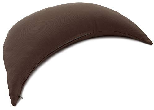 GIRAFFENLAND Halbmond mit Bio-Hirseschalen Köper braun - Hirsekissen | mit zusätzlichem Bio-Inlett