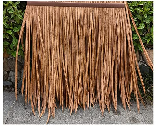 Simulation thatch tile roof durable thatch pavilion promenade artificial outdoor straw decoration fake grass thatched house plastic simulation thatch Fake thatch ( Color : Color4 , Size : 15pcs )