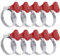 10 Stück Schlauchschellen Set, 25-40mm Einstellbare Schlauch Clips Rohrschellen Mit Griff Schlauchbinder für Wasserrohr Gasrohr Garten Poolschlauch(Schraubenschlüssel Unnötig)