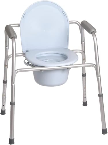 App Life Sedia WC Comoda 5 Funzioni in 1 Multifunzione Rialzo Water - Supporto per Water - Sedile per Doccia Anziani, Argento