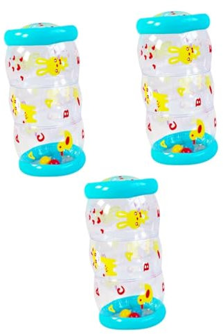 HEMOTON 3st Roller Für Kinder Spielzeug Puppenhaus Aquarium Krabbelrolle Für Babys Mini-einhornfiguren Kidcraft-spielset Rosa Flamingo-Ornament Rollen Aufblasbar PVC Fitness