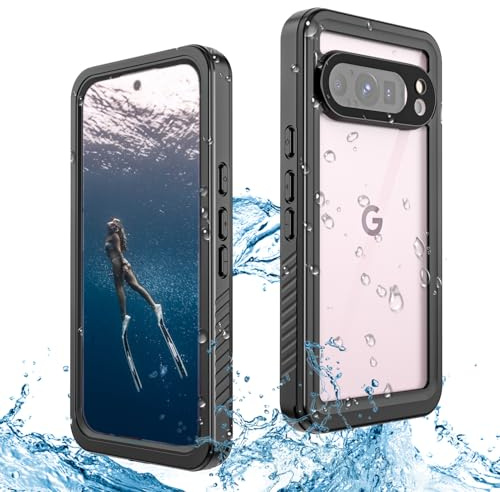 FocRelaxer für Pixel 9 Pro Hülle Wasserdicht Stoßfest Staubdicht Unterwasser Handyhülle Integrierter Displayschutz Robust Outdoor Panzerhülle 360 Grad Ganzkörper Schutzhülle für Google Pixel 9 Pro