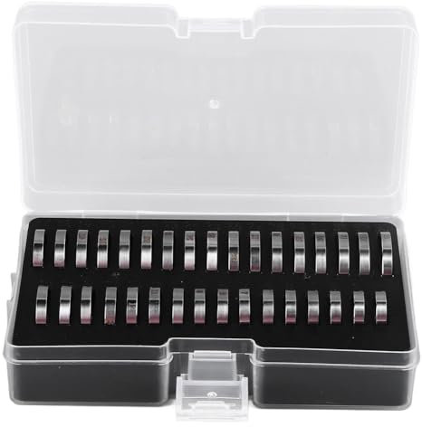 Greethga Ringgrößenwerkzeug, Ringmessgerät, Fingergrößenmesser, Messwerkzeug, 33 Stück, Ringgrößenmesser, Edelstahl-Ringmaß