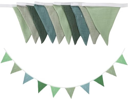 GDJIAJT Bandierina per cameretta dei bambini, in tessuto, decorazione per letto di casa, per cameretta dei bambini, per la cameretta dei bambini, per la cameretta dei bambini, verde, idea regalo per