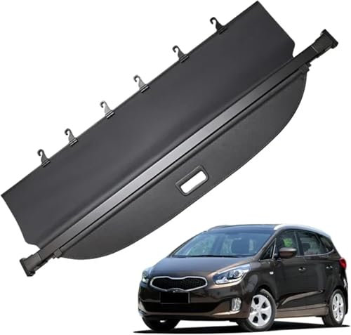 LANAZU Einziehbarer Auto Laderaumabdeckung für Kia Carens 2009-2013, Kofferraum Schutz Abdeckung Frachtabdeckungen Aufbewahrung ZubehöR
