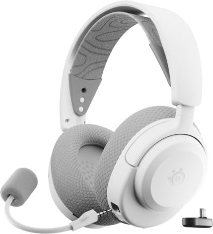SteelSeries Arctis Nova 3X Wireless Gaming-Headset – App-Steuerung – 40 Std. Akku – Neodym-Magnet-Treiber – 2,4 GHz/Bluetooth – Abnehmbares Mikrofon – Xbox, PS5, PC, Switch, Mobilgeräte - Weiß