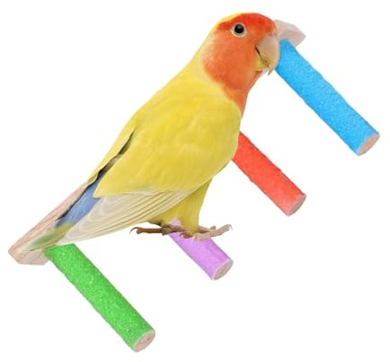 Vogelleiter Für Käfig - Schwingendes Vogelspielzeug Aus Naturholz Für Käfige,Robustes Zubehör, Krallenpflege & Beschäftigung Für Tägliche Aktivitäten
