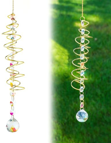Noaxylic Atrapasueños de Cristal, Atrapasueños de Cristal Arcoíris, Atrapasoles Vidrio Colgante, Carrillon de Viento Exterior, para Hogar, Fiesta, Boda, Ventanas, Decoración de Jardín