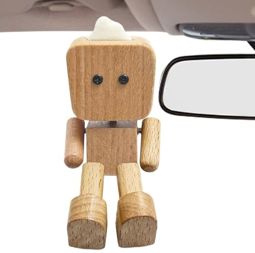 Missmisq Decoración para Tablero De Automóvil,Figura De Madera Oscilante para Salpicadero O Escritorio - Regalo para Cumpleaños Casa Oficina Viajes