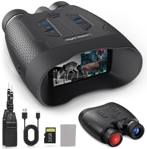 Jumelles Vision Nocturne 4K 40MP avec Zoom Numérique 8X, Vision Infrarouge