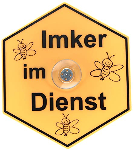 Germerott Bienentechnik Saugnapfschild Imker im Dienst ideal für das Auto