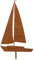 MM Steel Styles Edelrost Segelboot Gartenstecker-einfach einsteckbare Rostdeko aus hochwertigem Cortenstahl für Garten, Teich - Gartendeko rost