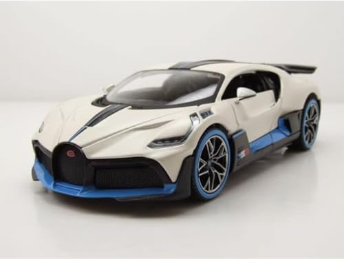 Maisto Bugatti Divo: Modellauto im Maßstab 1:24, Türen beweglich, weiß (531526W)