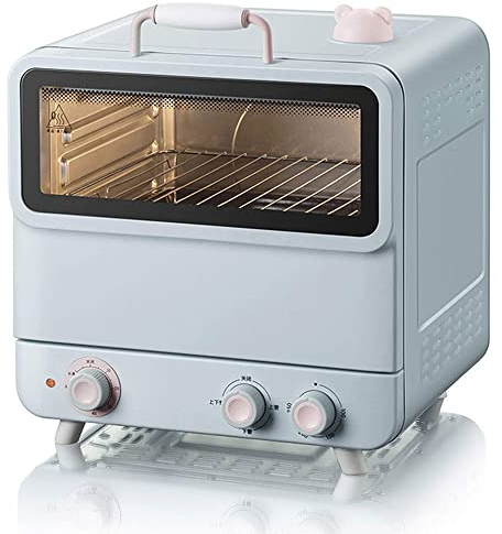 MNSSRN Hot Air Electric Oven, 20L Capacity Multi-Function Cooking, Built-in Light Adjustable Temperature, 60-Minute Timer Function, Steam Humidified Oven
